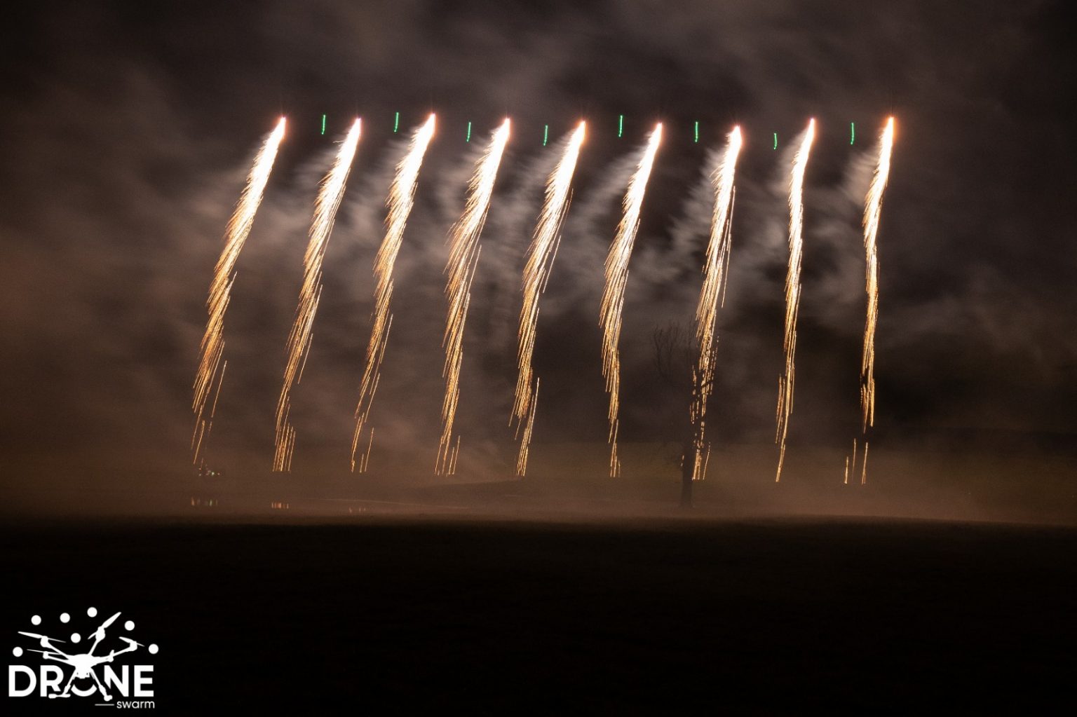 Fireworks drone light show