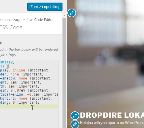 Dodanie CSS/JS lub innego kodu do topu i dołu strony z poziomu okna personalizacji