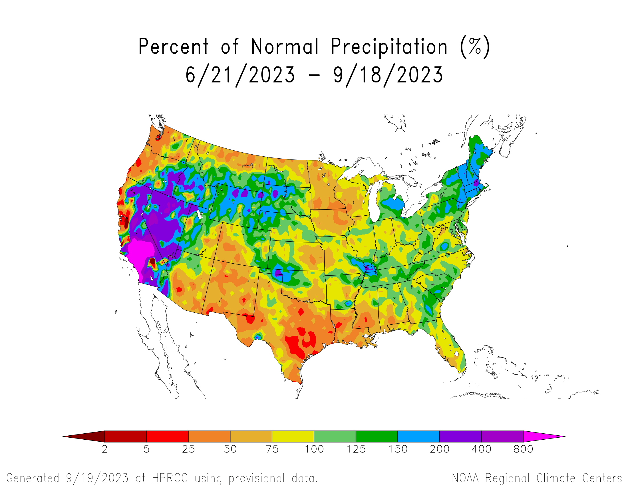 Summer 2023 In Review A Look Back At Drought Across The U S In 10 90dPNormUS 
