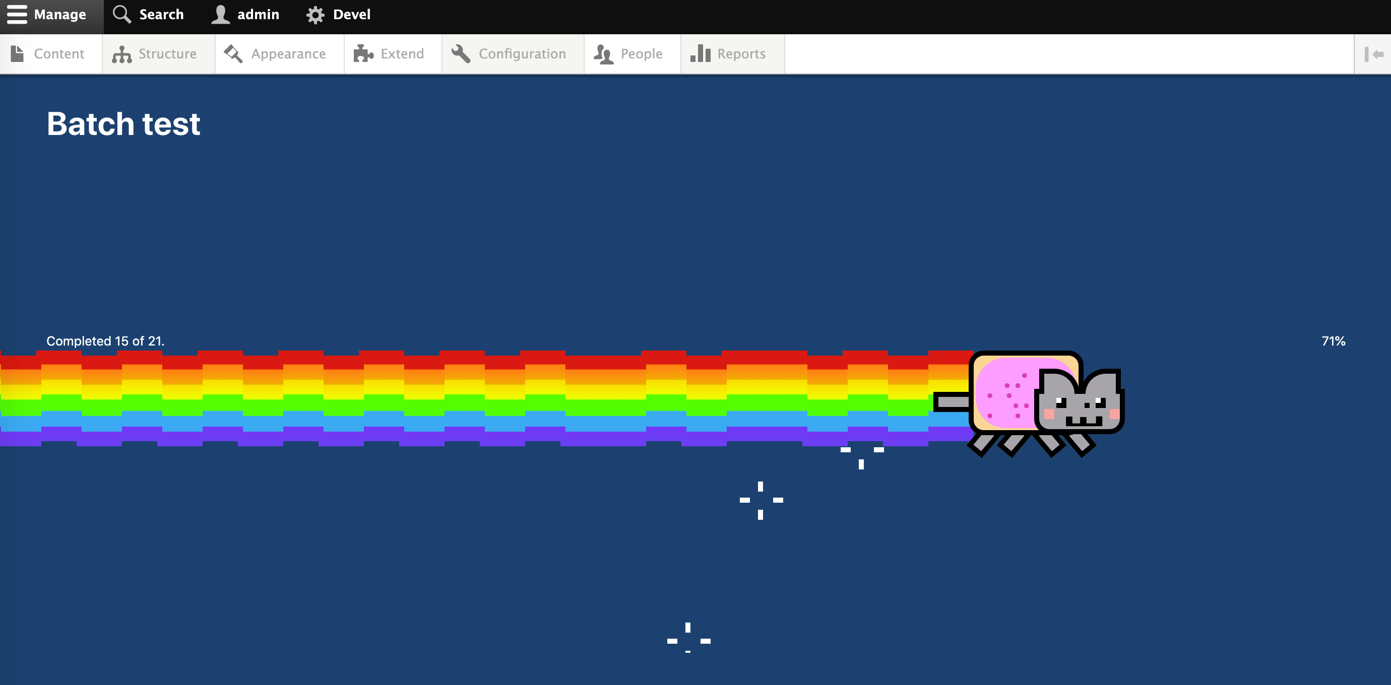 Nyan cat progress bar