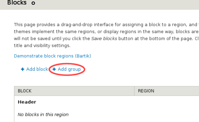 Block Group | Drupal.org