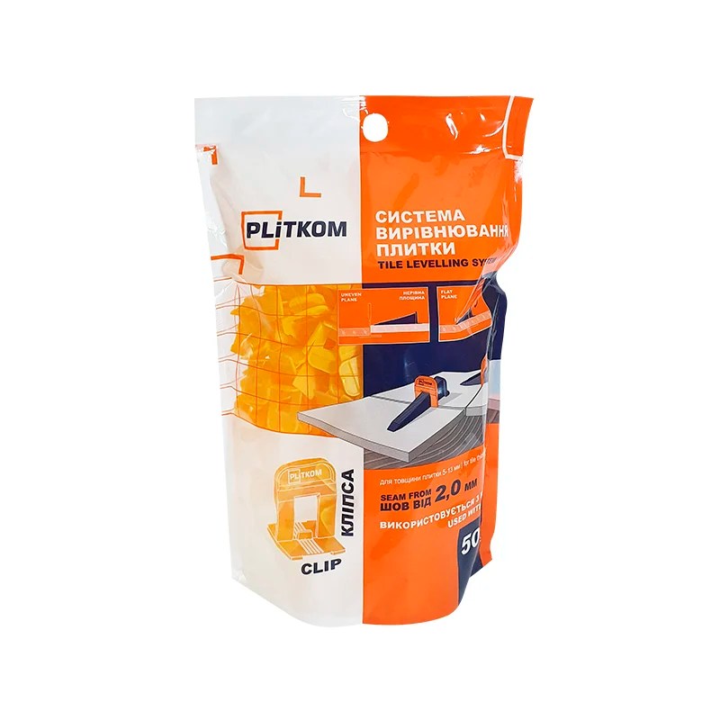 PLITKOM csempeszintező talp, 2 mm-es. 500 db/csomag, 5-13 mm-ig