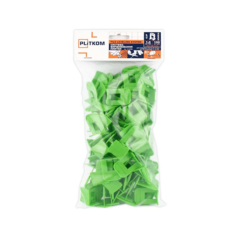 PLITKOM csempeszintező talp 1 mm-es, 100 db/ csomag, 5-13 mm-ig