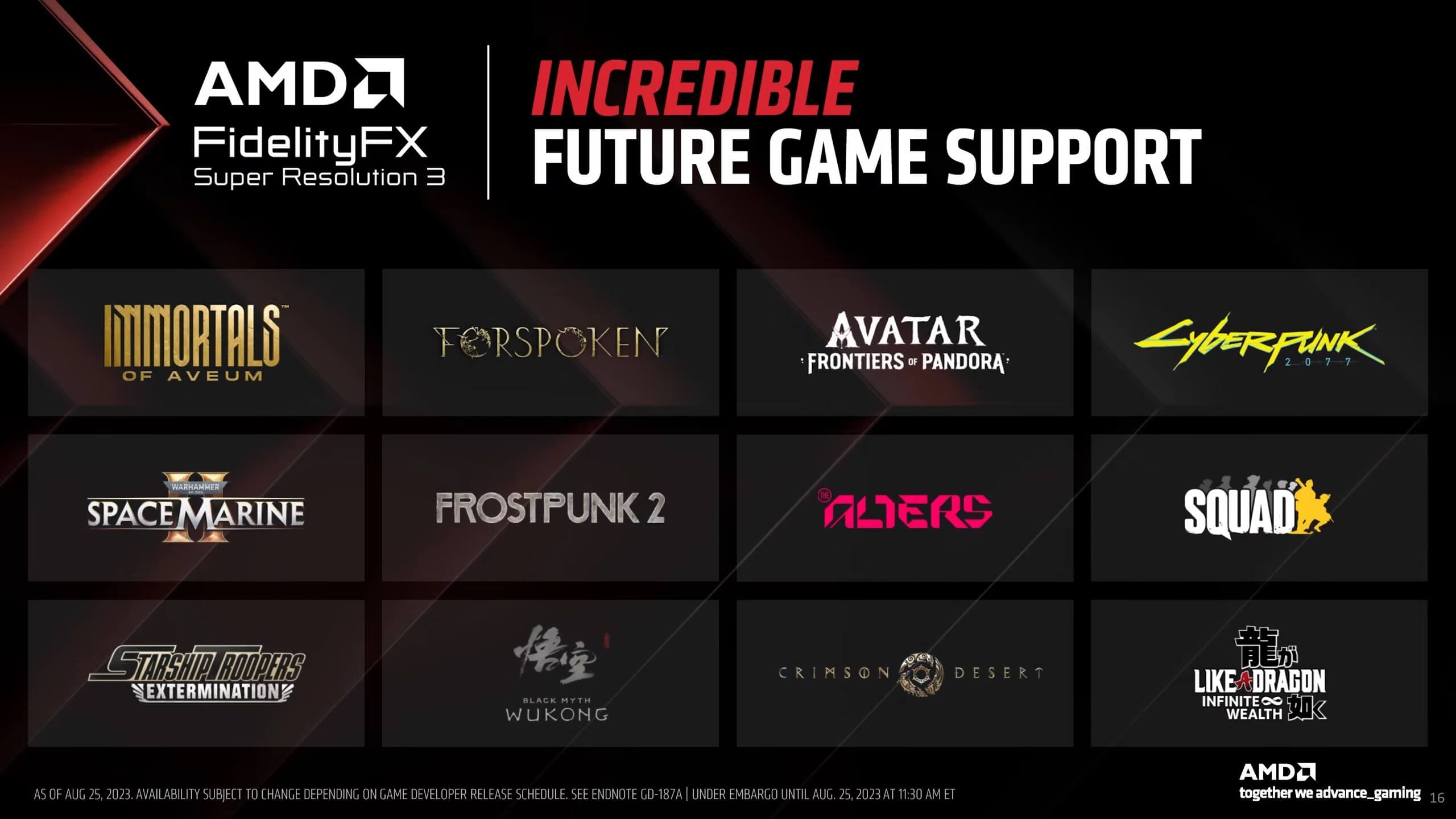 AMD Reveals Future PC Games That Will Support FSR 3 0 AMD FSR 3.0 Future PC Games 
