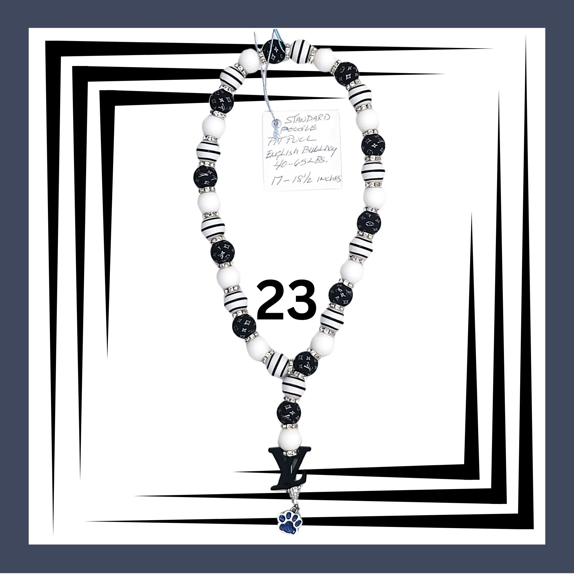 Silicone Beaded Dog Necklaces Collar by Louie and Pior23