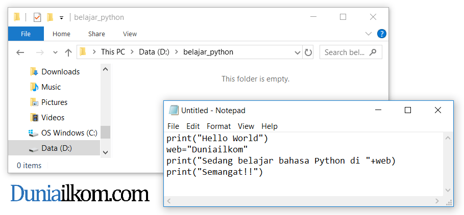 Cara Menjalankan File Python dari CMD | Duniailkom