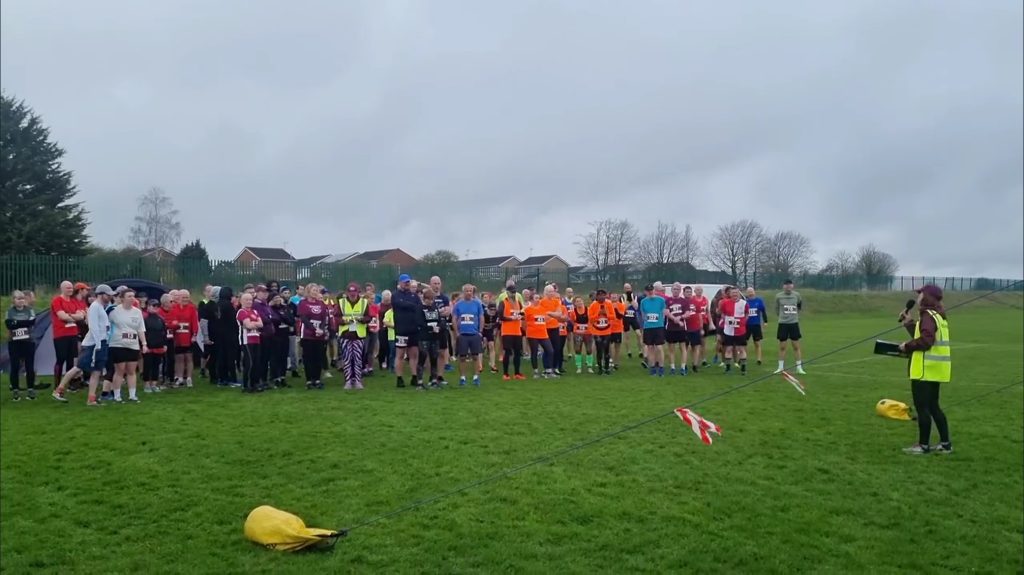 group of runners on start line