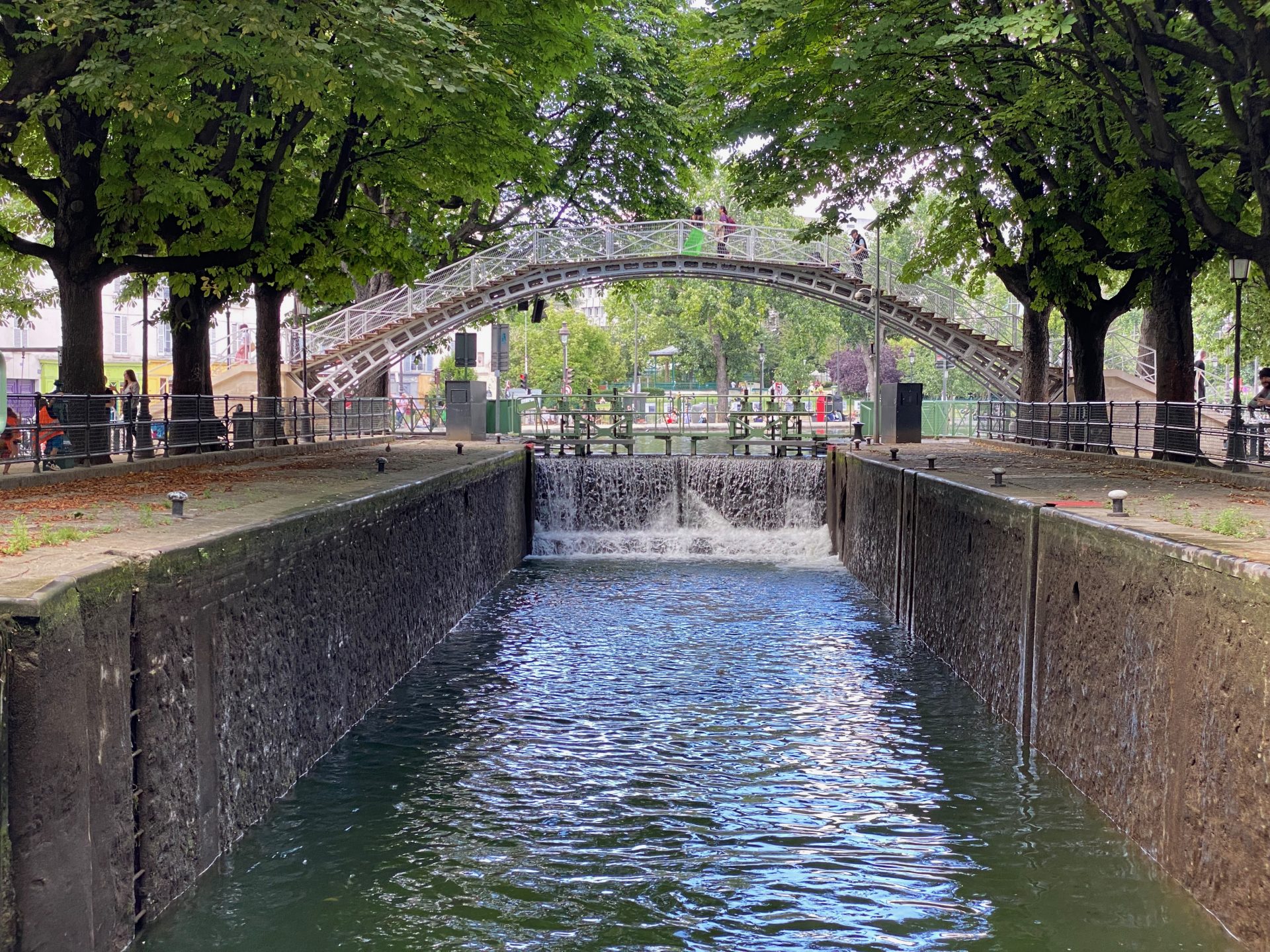 Bridge over lock Canal Saint-Martin