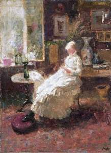 Jan Toorop - Portret van Annie Hall in Lissadell, Kenley, Surrey (1885)