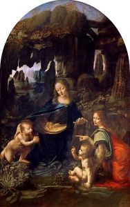 Maagd op de rotsen - beroemdste schilderijen van Leonardo da Vinci