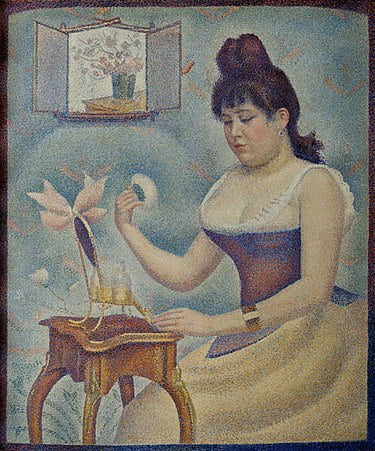 Jeune femme se poudrant (1890) - Georges Seurat