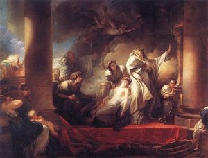 Le grand prêtre Corésus se sacrifie pour sauver Callirhoé / Coresus offert zichzelf op om Callirhoe te redden ) - Jean-Honoré Fragonard