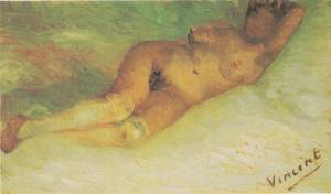 Naakte vrouw liggend - Vincent van Gogh, begin 1887