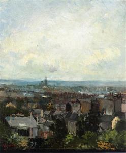 Zicht op Parijs dichtbij Montmartre - Vincent van Gogh, 1886