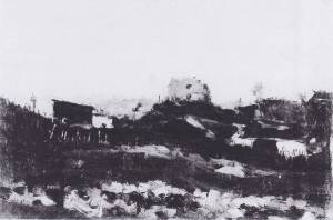 Zicht op Montmartre met Steengroeve - Vincent van Gogh, 1886