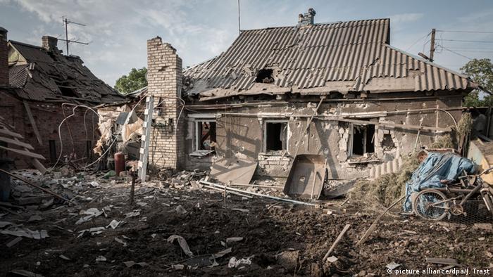 Зруйнований будинок у Донецькій області. Архівне фото