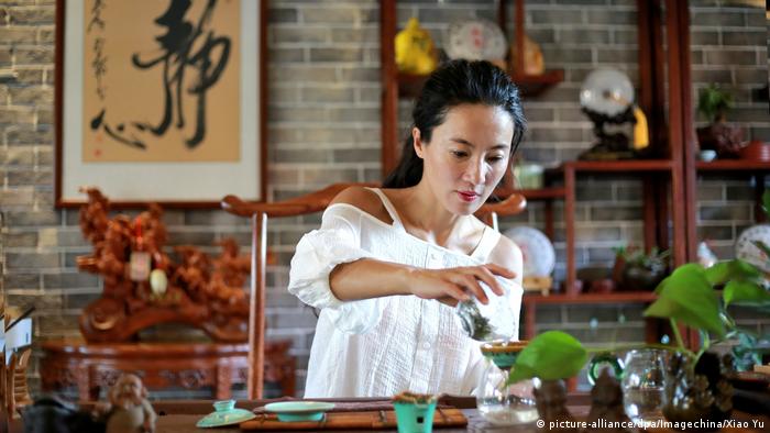 China Fitness Fanatikerin Liu Yelin (picture-alliance/dpa/Imagechina/Xiao Yu)