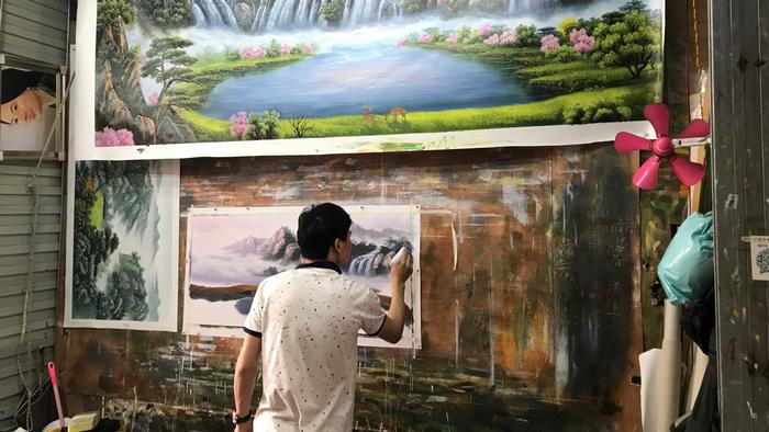 Kunstkopien für den Weltmarkt in Dafen, Shenzhen, China 