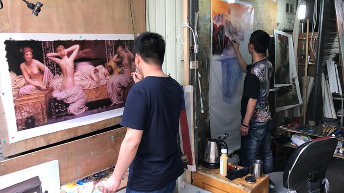 Kunstkopien für den Weltmarkt in Dafen, Shenzhen, China 