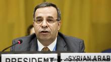 Schweiz UN-Hauptquartier | Syrischer Botschafter Houssam-Eddin Ala (picture-alliance/AP Photo/S. Di Nolfi)