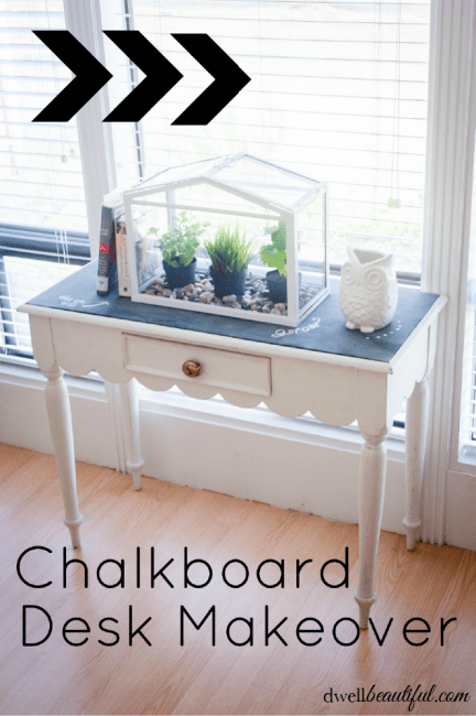chalkboard desk makeover