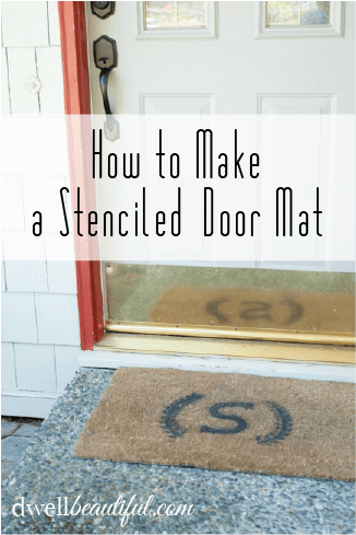 stenciled door mat