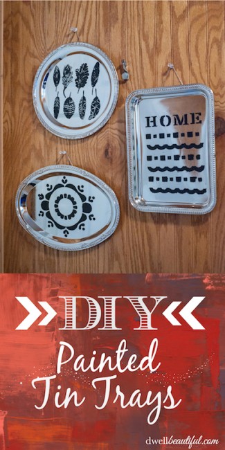 painted tin trays