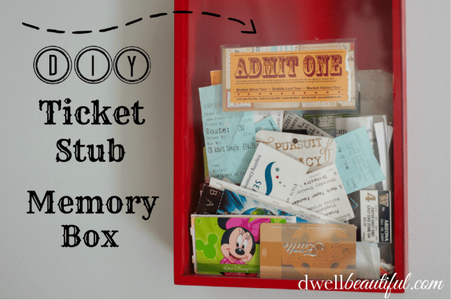 ticket stub memory box