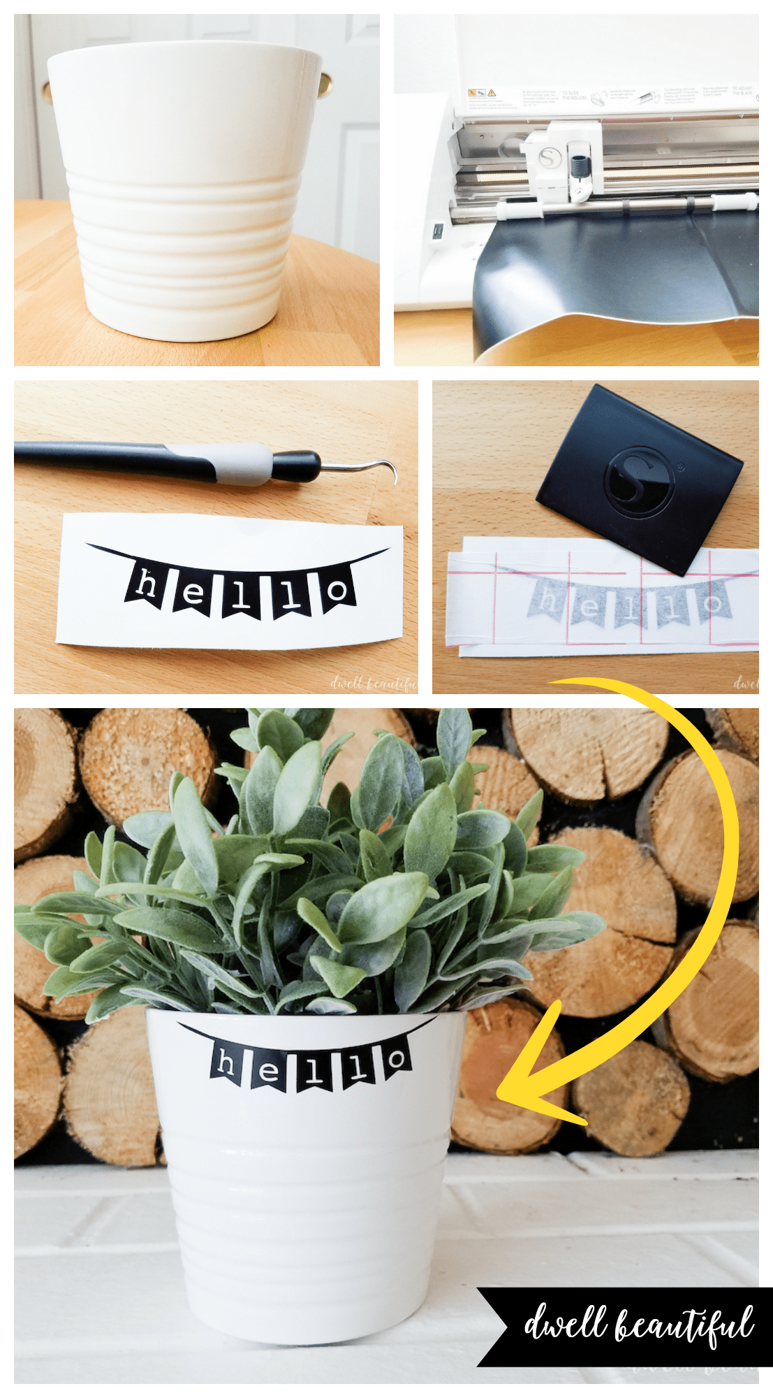 How to Make a DIY Hello Planter for Spring