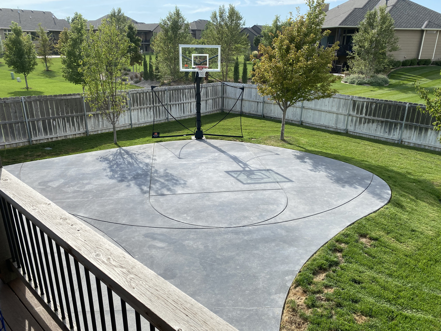 Concrete slab for backyard basketball court at clinton richardson blog