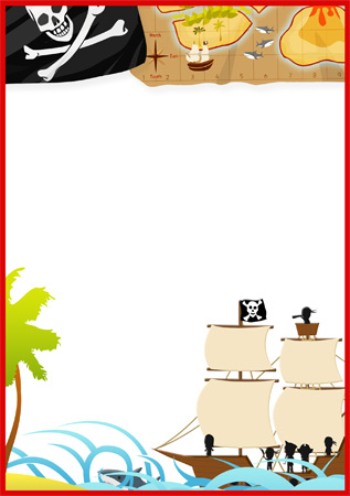 early learning resources pirate themed notepaper