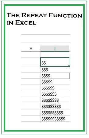 Select data from the menu, . The Repeat Function in Excel