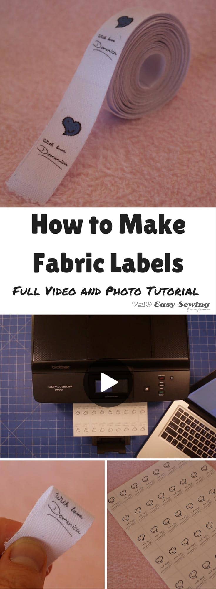 How to Make Fabric Labels Video Tutorial Easy Sewing For How to Make Fabric Labels Video Tutorial Easy Sewing For