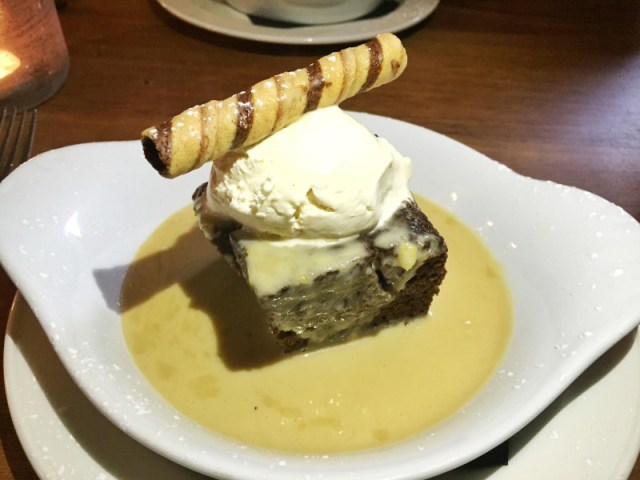 Ginger treacle pudding at the Rose and Crown, Ratley