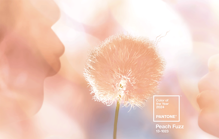 pantone peach fuzz année 2024 genève suisse