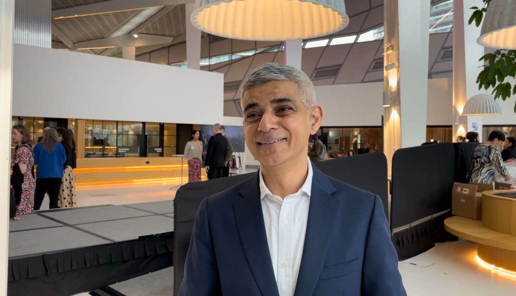 Sadiq Khan smiling