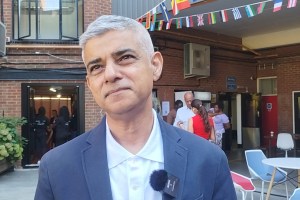Sadiq Khan smiling