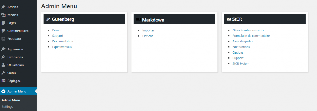 How to add custom admin . Move Admin Menu Items - L'Écho des Plugins WP