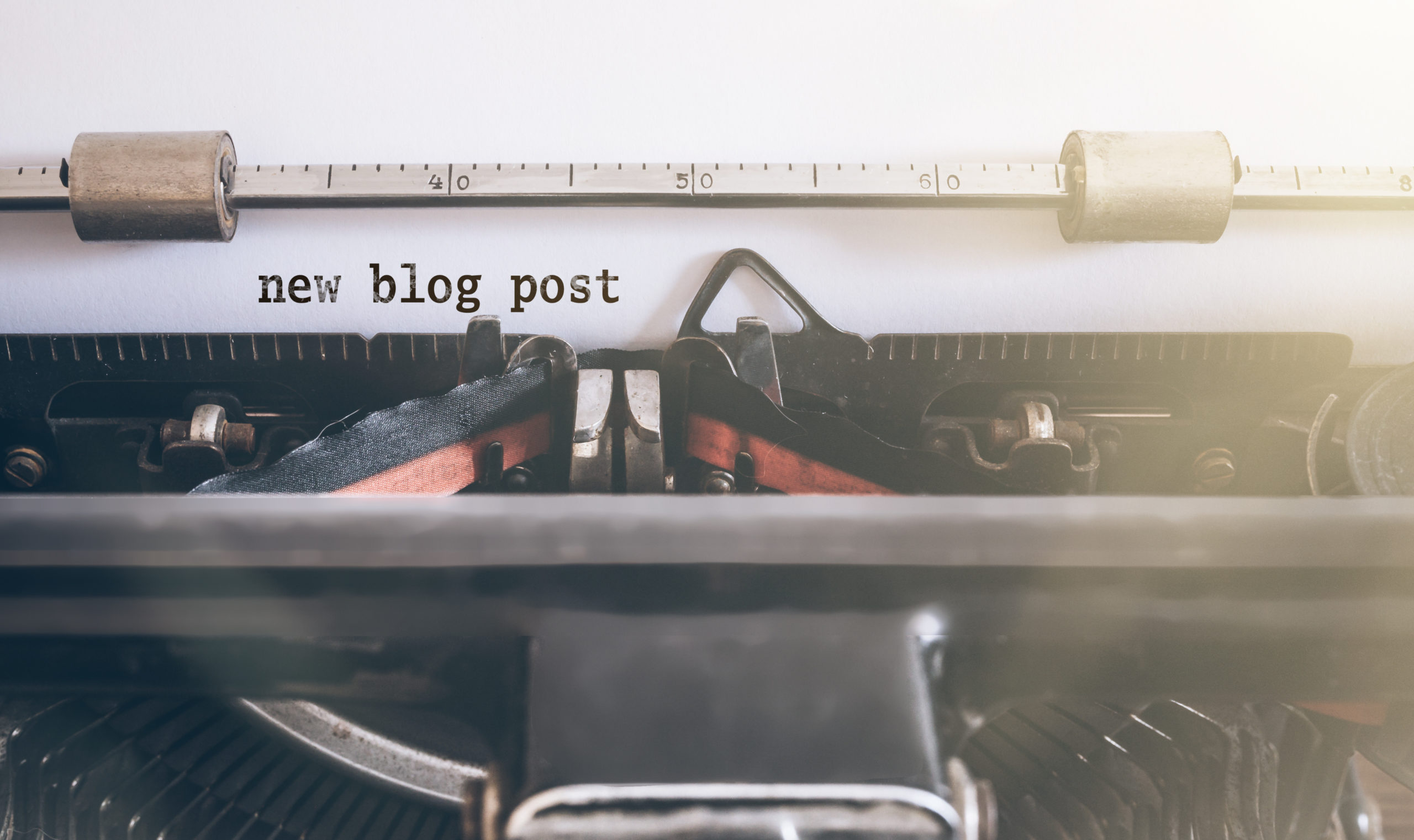 back to blogging basics