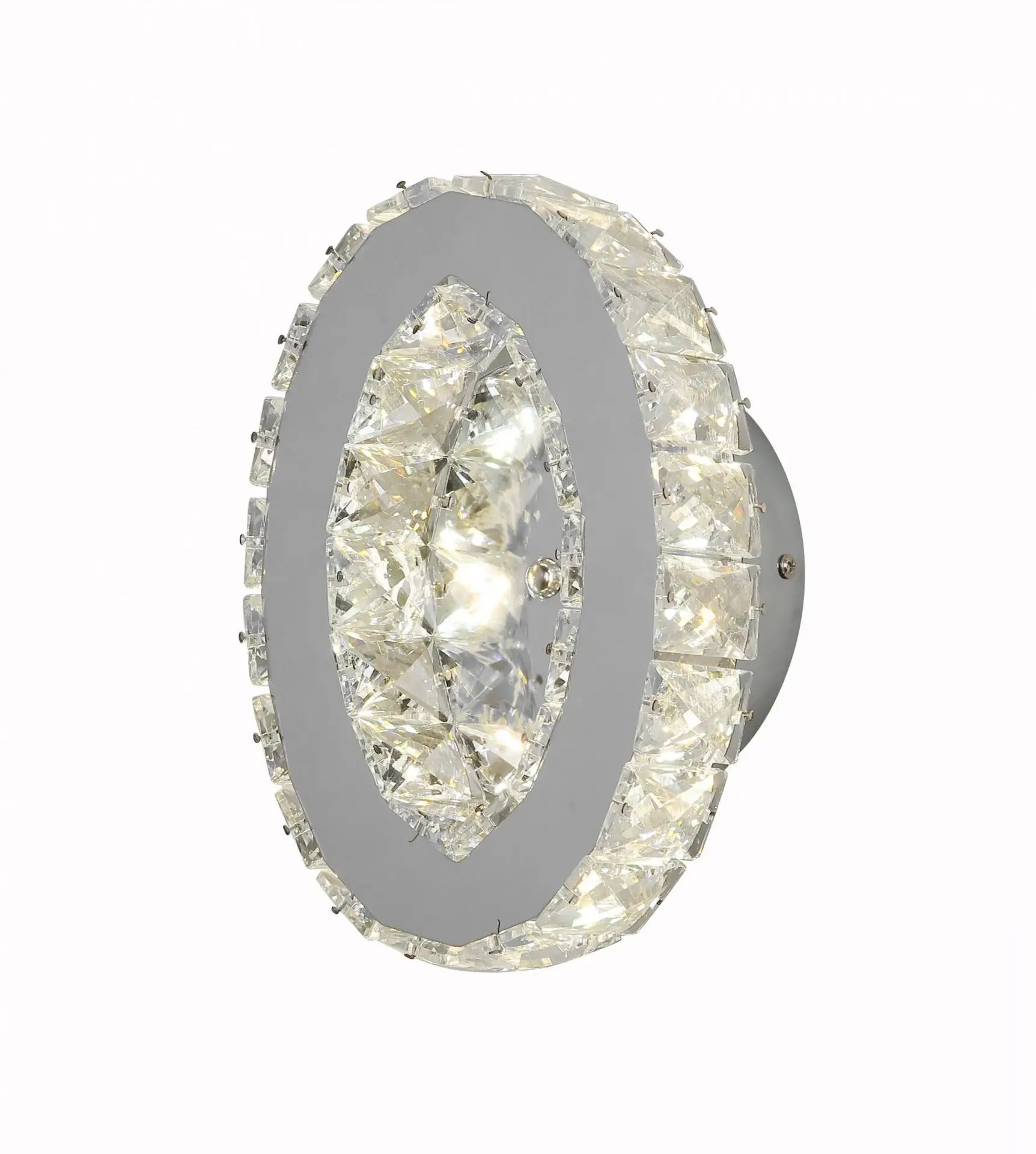 Oval Crystal Wall Light