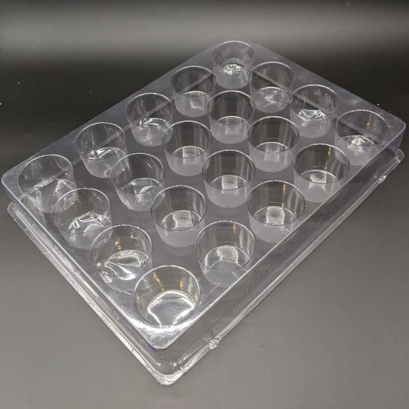 Round Cavity Clear Plastic Trays 1.75 Diameter X 1.11 Engineered