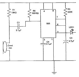 Clap Switch Using Ic 555 Circuit Diagram