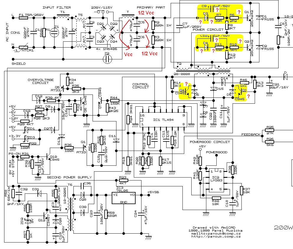 450w Atx Power Supply Diagram Circuit Circuit Diagram
