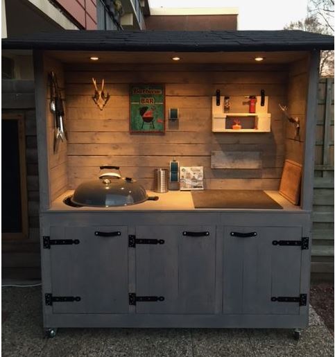Gartenschrank Outdoorkuche Konsta Typ 559 Sideboard Inkl 2 Turen 80x60x73 Cm Hellgrau Bei Hornbach Kaufen