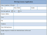 Driving License Application Form Editable Pdf Forms