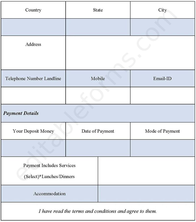 Event Reservation Form Editable Pdf Forms - Best Abstract Patterns in 8K