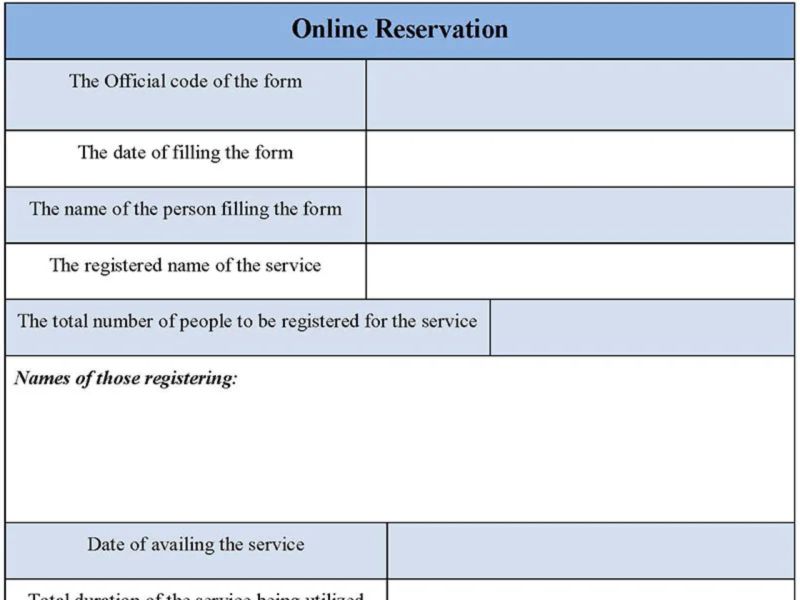 Reservation Request Form Editable Pdf Forms - Vintage Image Collection - 4K Quality