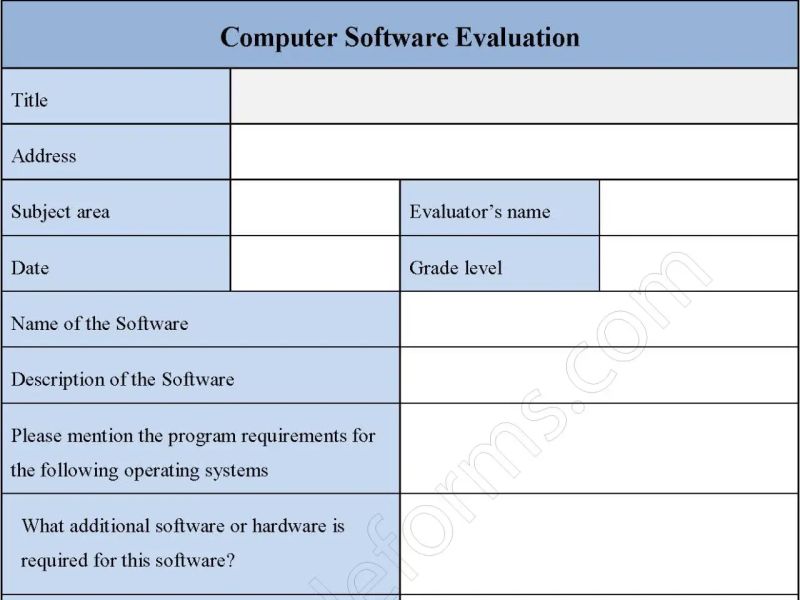 Computer Software Evaluation Fillable Pdf Form Editable Pdf Forms - Beautiful Light Image - Ultra HD