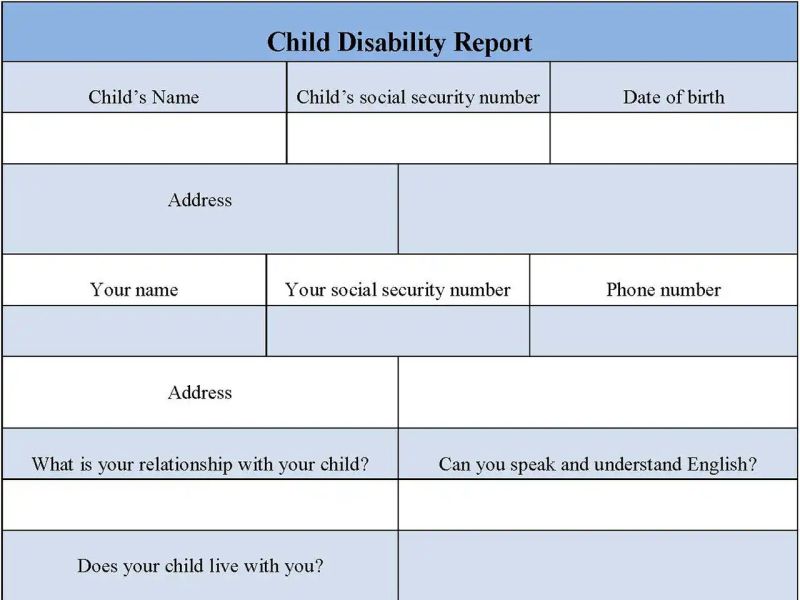 Disability Report Form Editable Pdf Forms - Best Vintage Illustrations in High Resolution