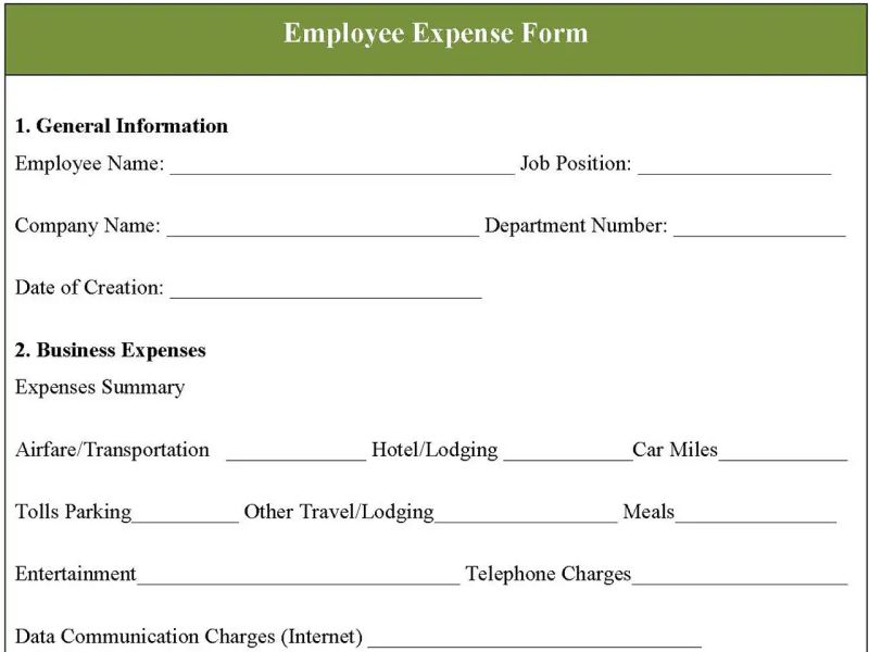 Employee Expense Report Form Editable Pdf Forms - Mountain Illustrations - Artistic 8K Collection
